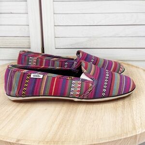 Vans Serape Southwestern Stripe Dri Lex Canvas Slip On Loafers 7